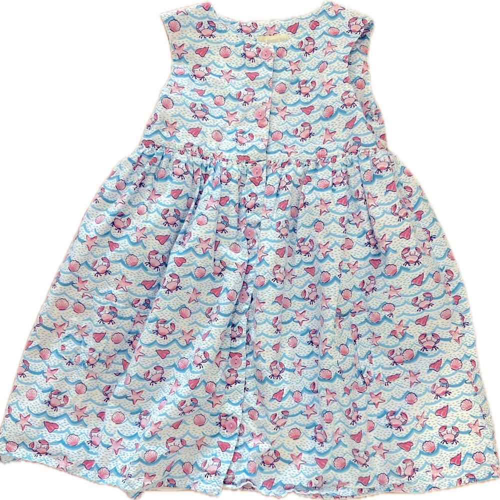 JoJo Maman Bebe girls wave print dress, size 2T-3T